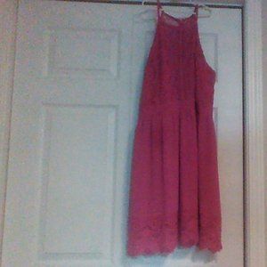 francesca's Halter Top "Raspberry" Dress Large